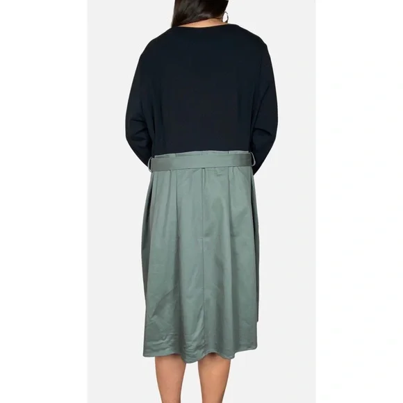 CITY CHIC 'Uptown Girl' Deep Sage Black Belted Midi Dress Plus Size XL AU 22 - Picture 4 of 13